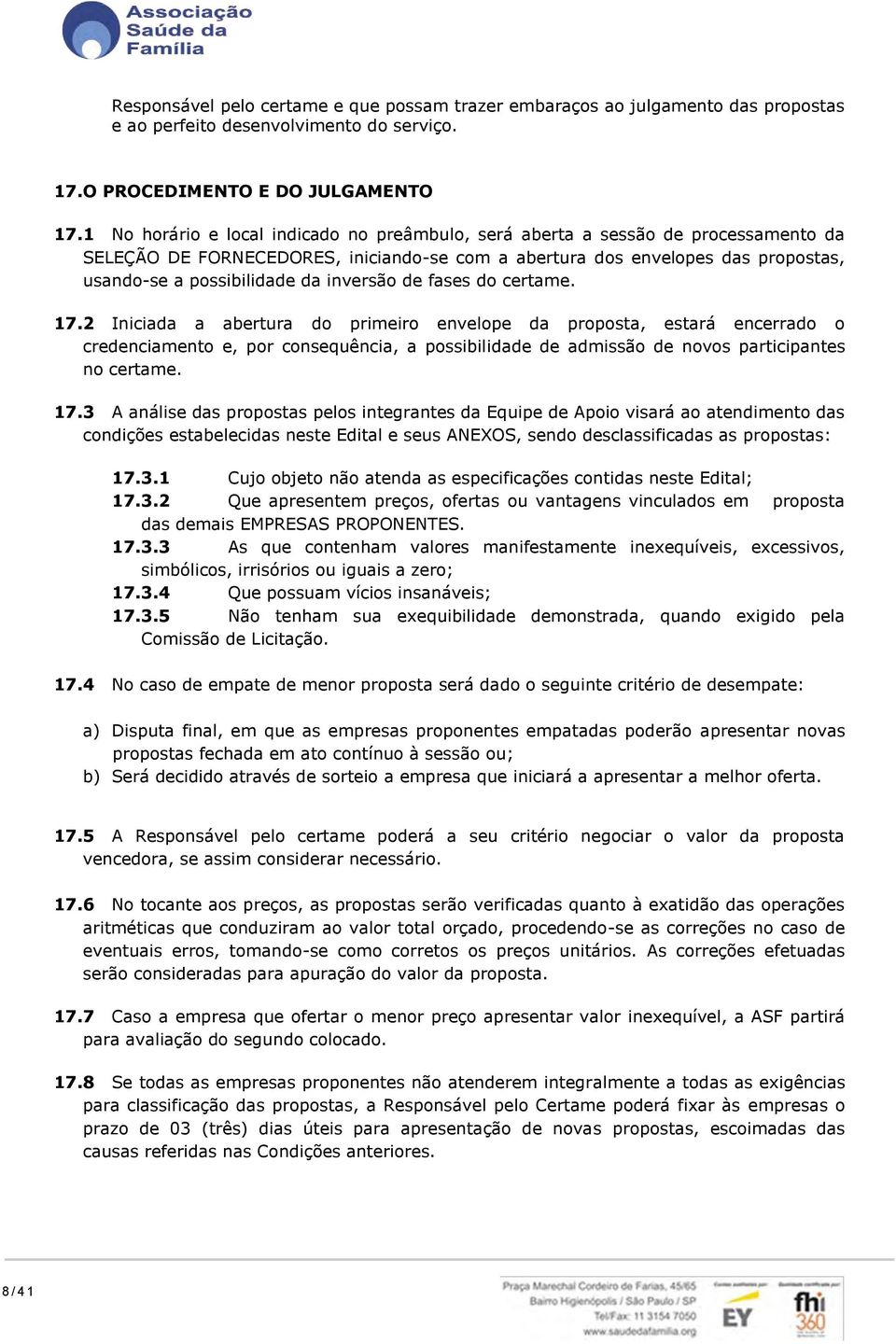 inversão de fases do certame. 17.