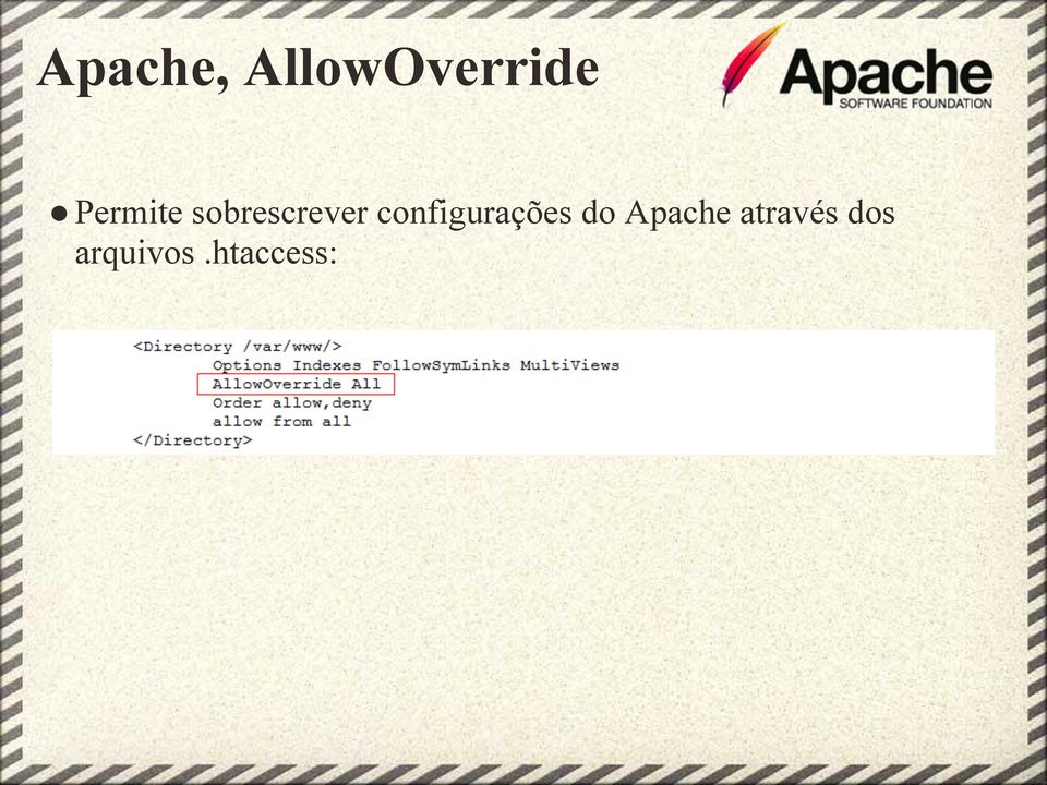 configurações do Apache