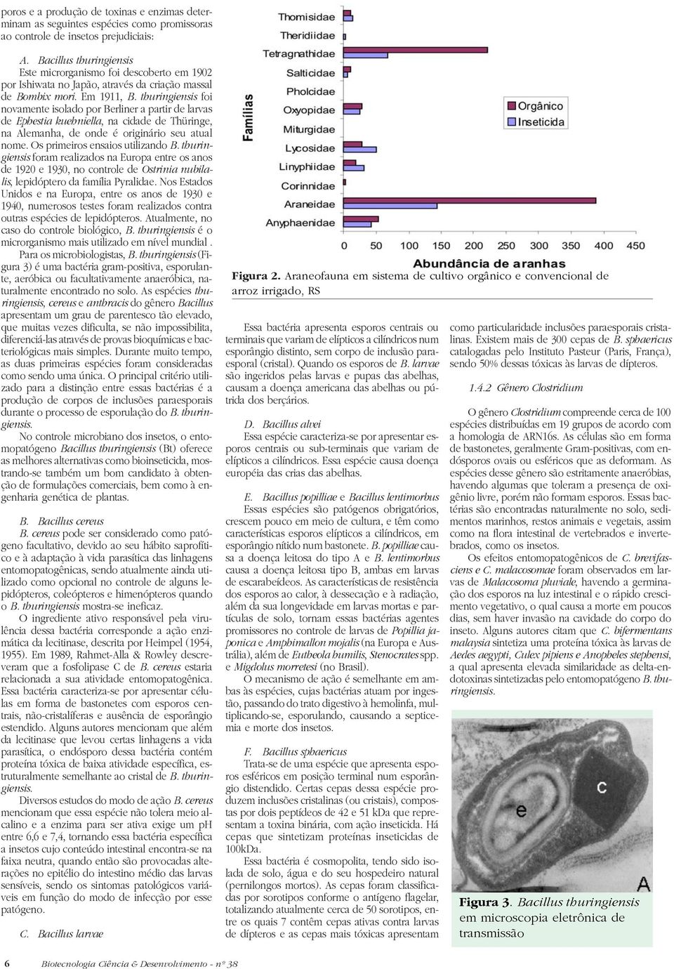 thuringiensis foi novamente isolado por Berliner a partir de larvas de Ephestia kuehniella, na cidade de Thüringe, na Alemanha, de onde é originário seu atual nome. Os primeiros ensaios utilizando B.