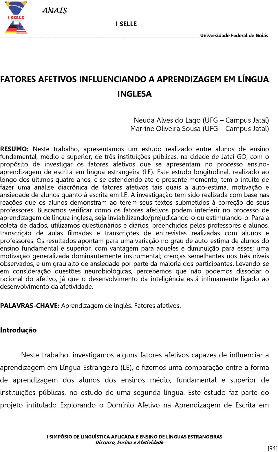 ensinoaprendizagem de escrita em língua estrangeira (LE).