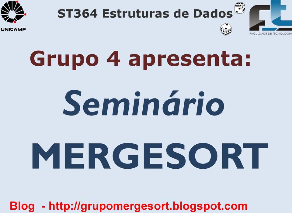 Seminário MERGESORT Blog -