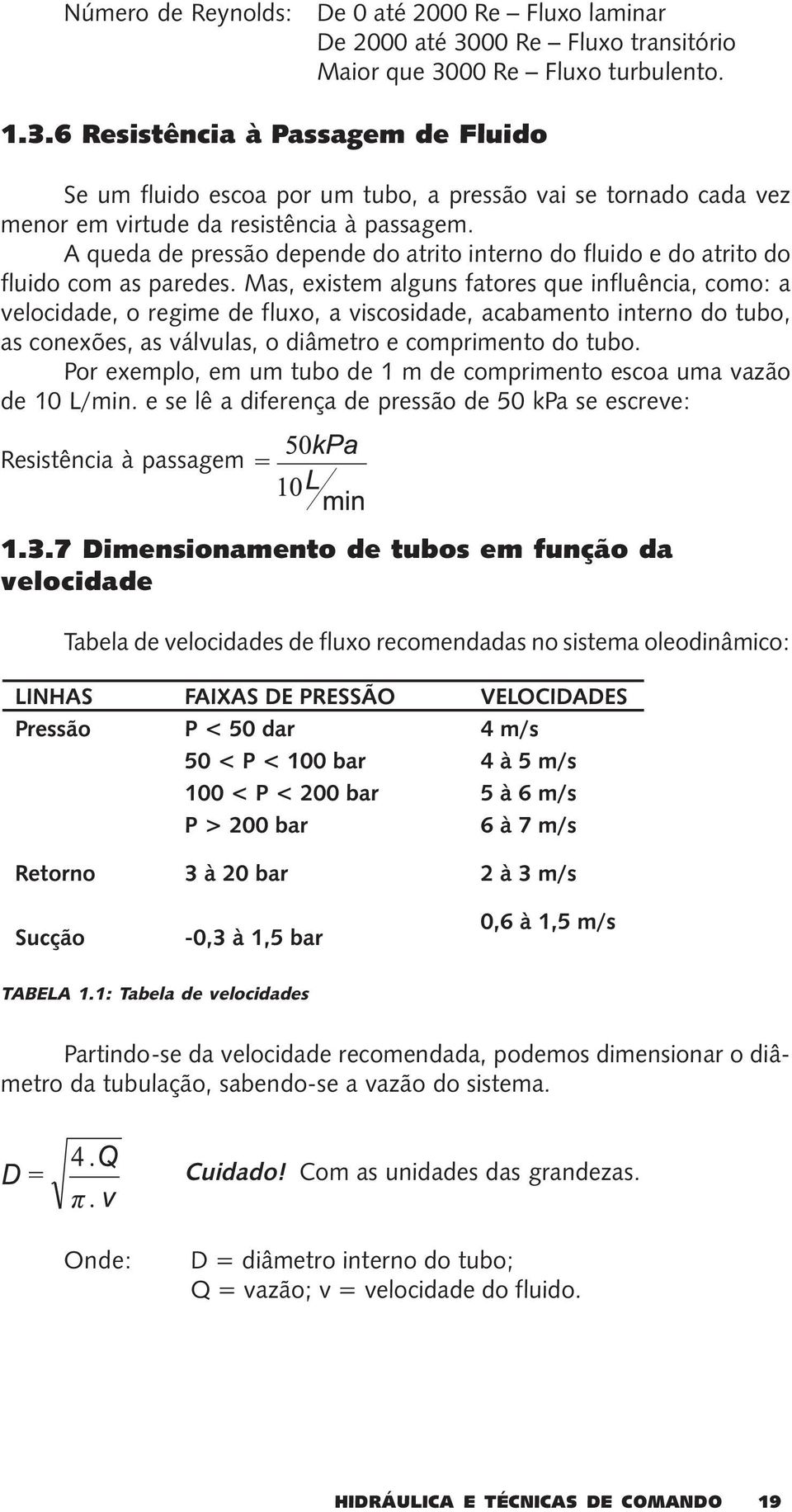 A queda de pressão depende do atrito interno do fluido e do atrito do fluido com as paredes.