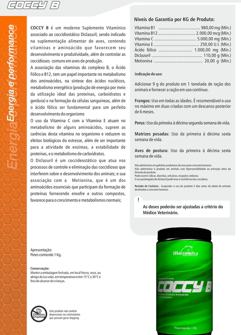 A associação das vitaminas do complexo B, o Ácido Fólico e B12, tem um papel importante no metabolismo dos aminoácidos, na síntese dos ácidos nucléicos, metabolismo energético (produção de energia