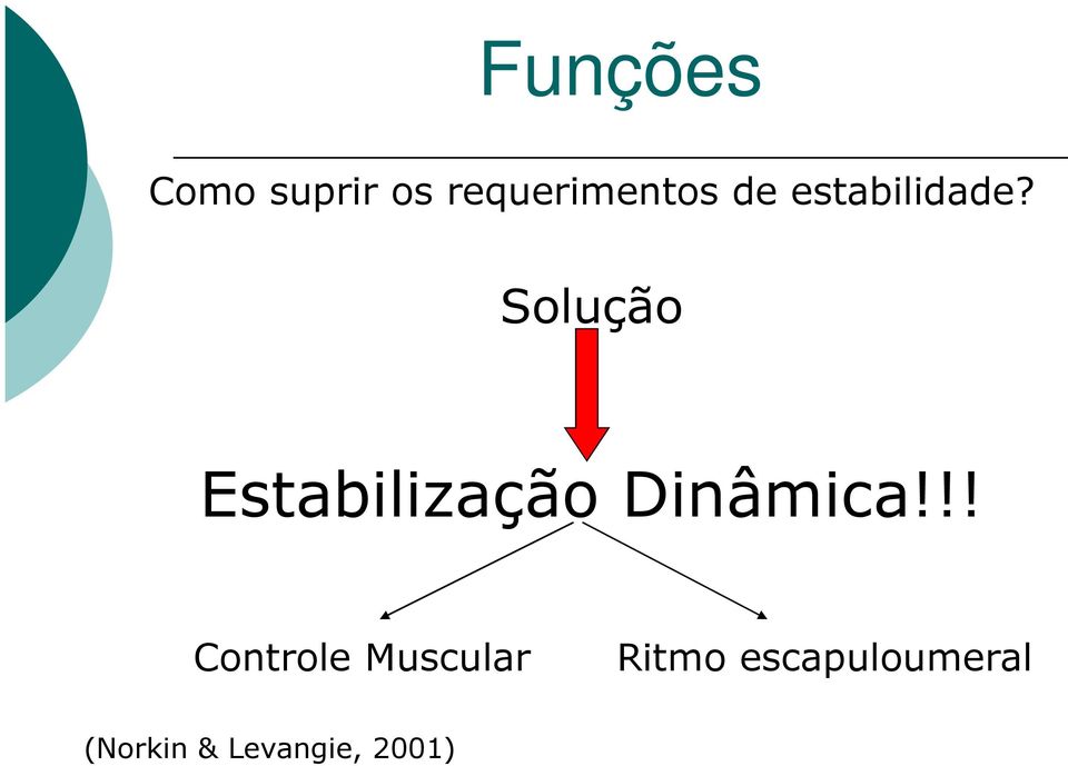 Solução Estabilização Dinâmica!