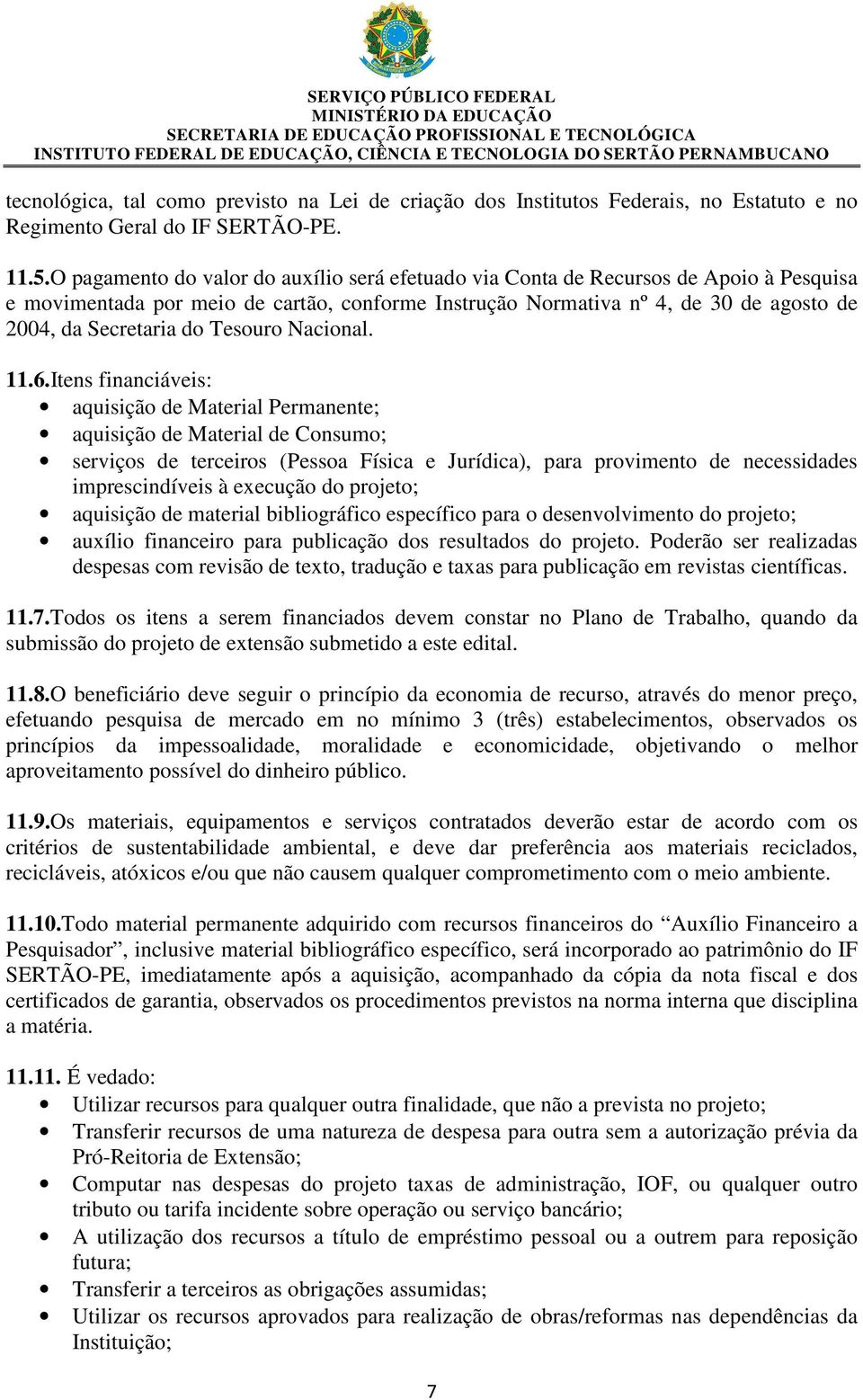 Tesouro Nacional. 11.6.