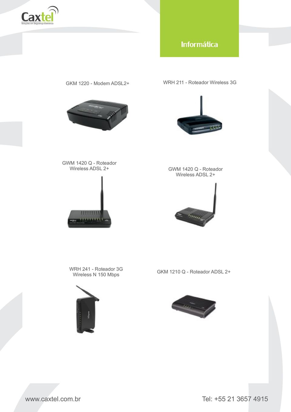 ADSL 2+ GWM 1420 Q - Roteador Wireless ADSL 2+ WRH