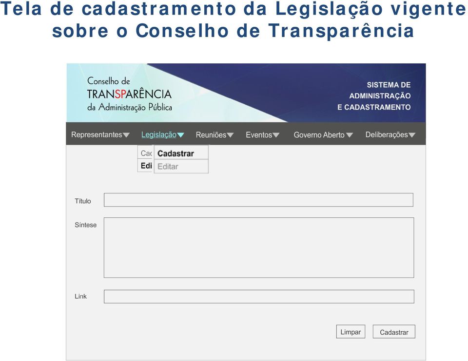 Legislação vigente