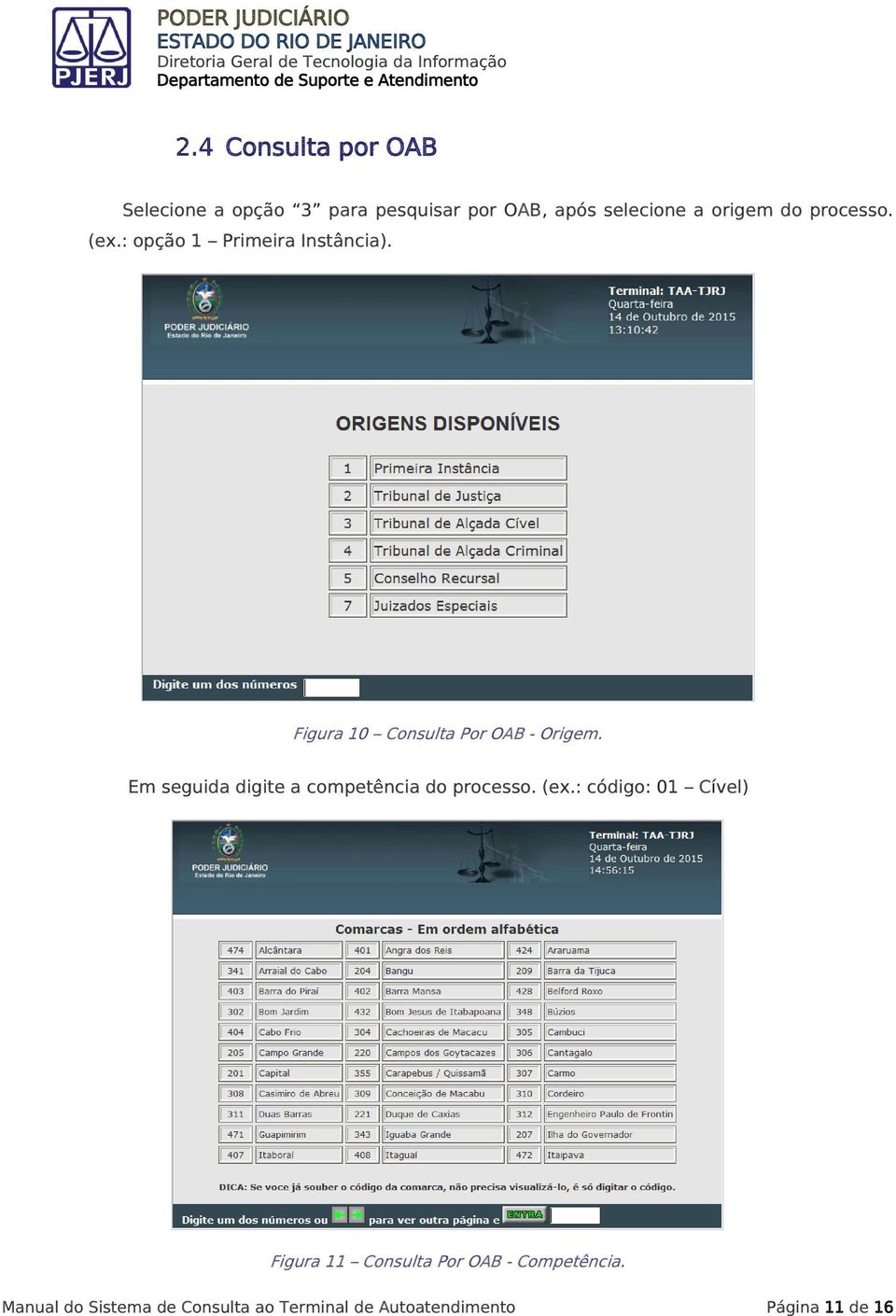 Em seguida digite a competência do processo. (ex.