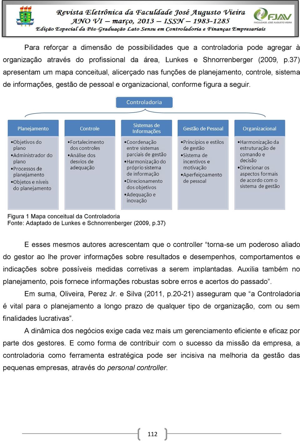 Figura 1 Mapa conceitual da Controladoria Fonte: Adaptado de Lunkes e Schnorrenberger (2009, p.