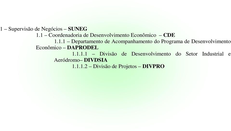 de Acompanhamento do Programa de Desenvolvimento Econômico DAPRODEL 1.