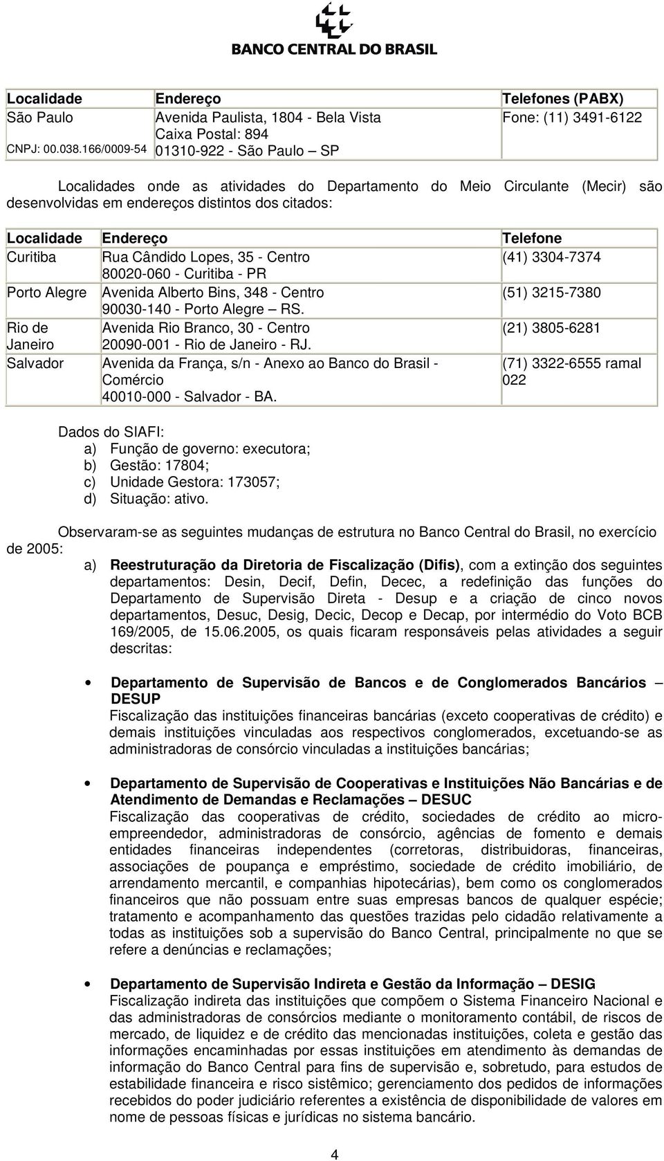 Curitiba Rua Cândido Lopes, 35 - Centro (41) 3304-7374 80020-060 - Curitiba - PR Porto Alegre Avenida Alberto Bins, 348 - Centro (51) 3215-7380 90030-140 - Porto Alegre RS.