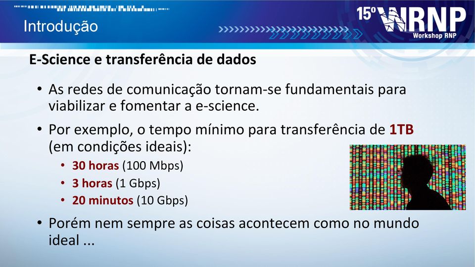 Por exemplo, o tempo mínimo para transferência de 1TB (em condições ideais): 30