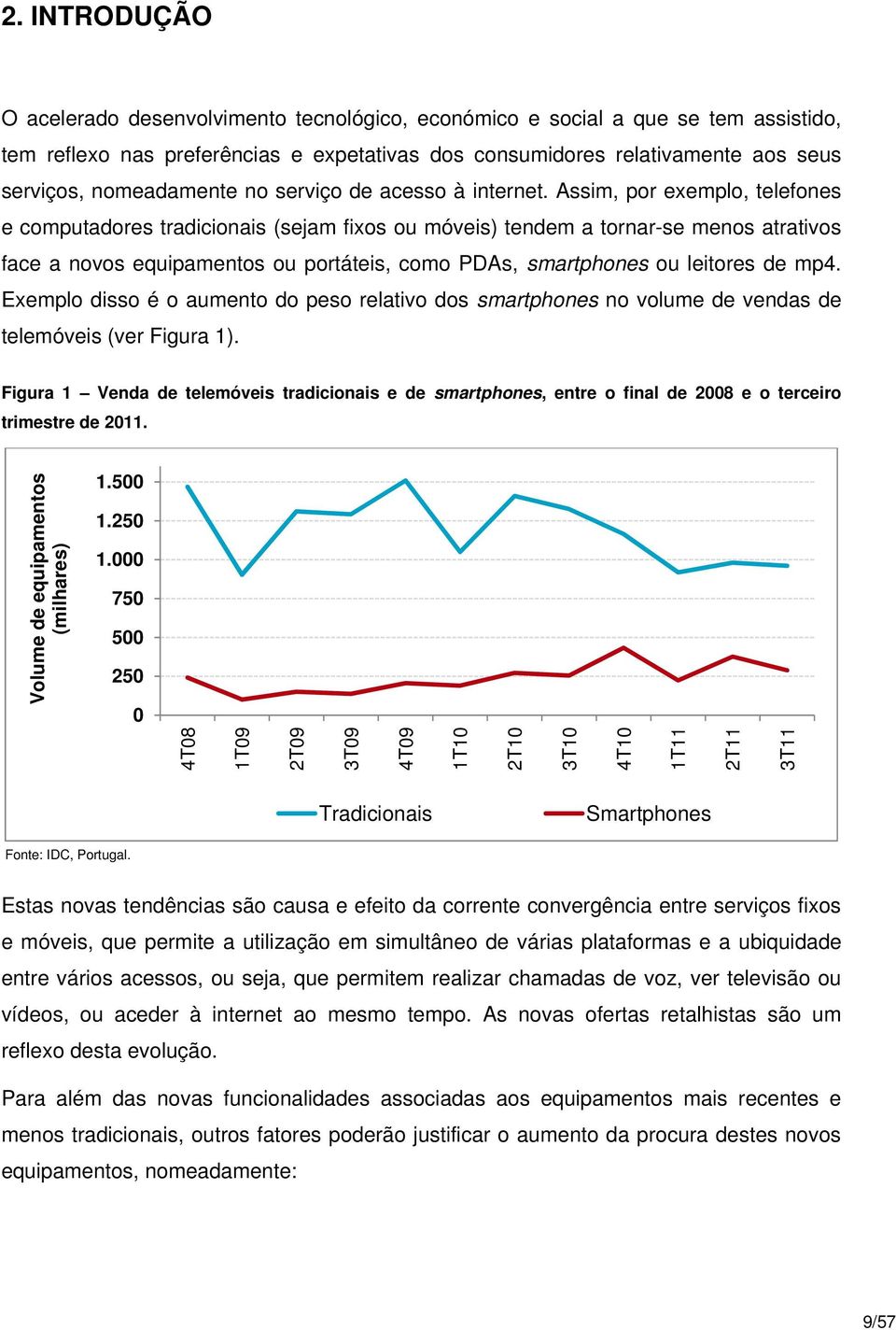 Assim, por exemplo, telefones e computadores tradicionais (sejam fixos ou móveis) tendem a tornar-se menos atrativos face a novos equipamentos ou portáteis, como PDAs, smartphones ou leitores de mp4.