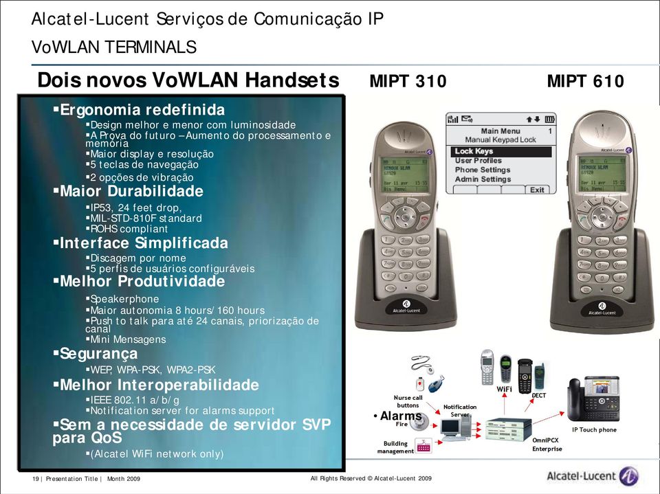 Discagem por nome 5 perfis de usuários configuráveis Melhor Produtividade Speakerphone Maior autonomia 8 hours/160 hours Push to talk para até 24 canais, priorização de canal Mini Mensagens Segurança