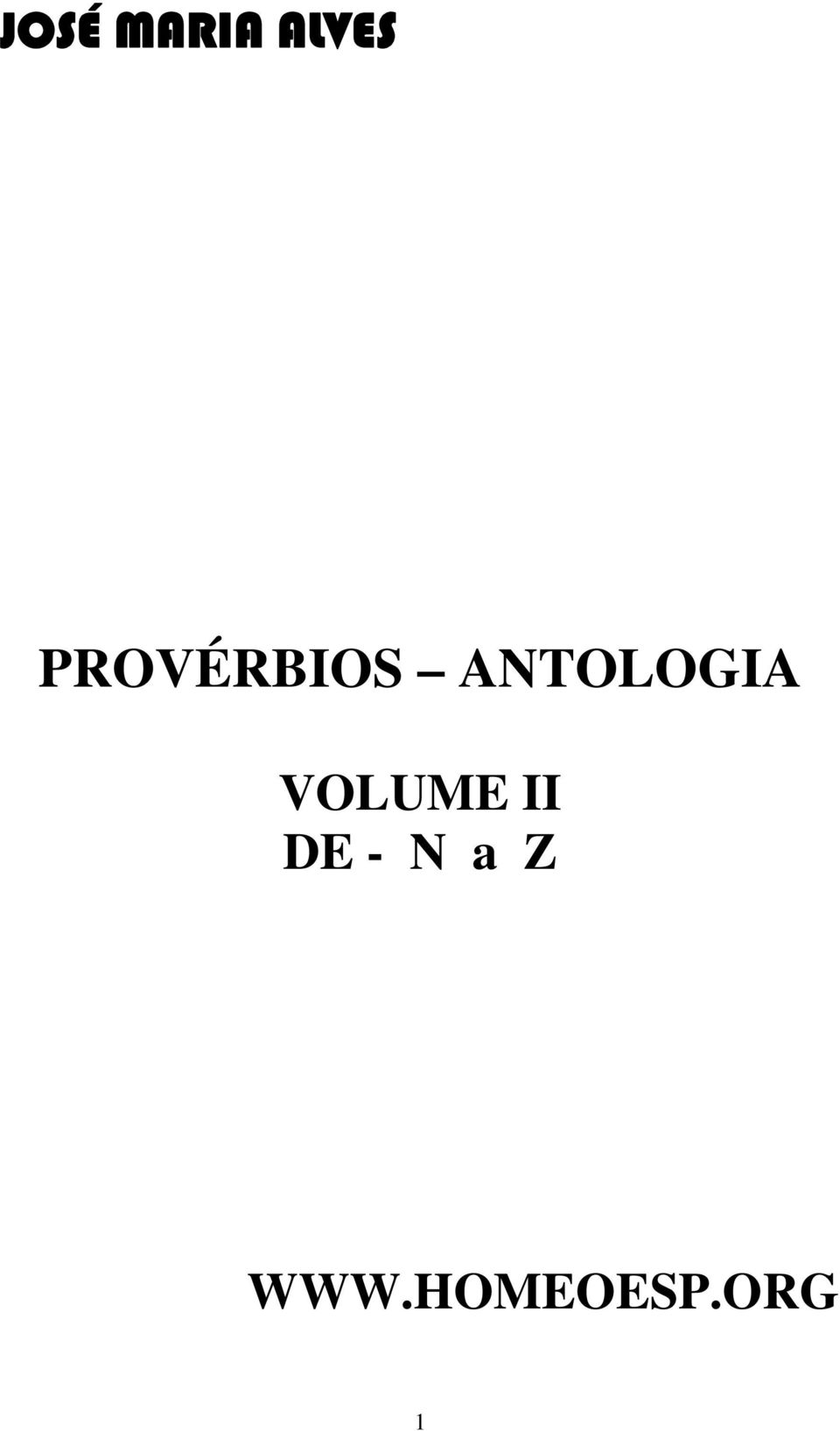 ANTOLOGIA VOLUME II