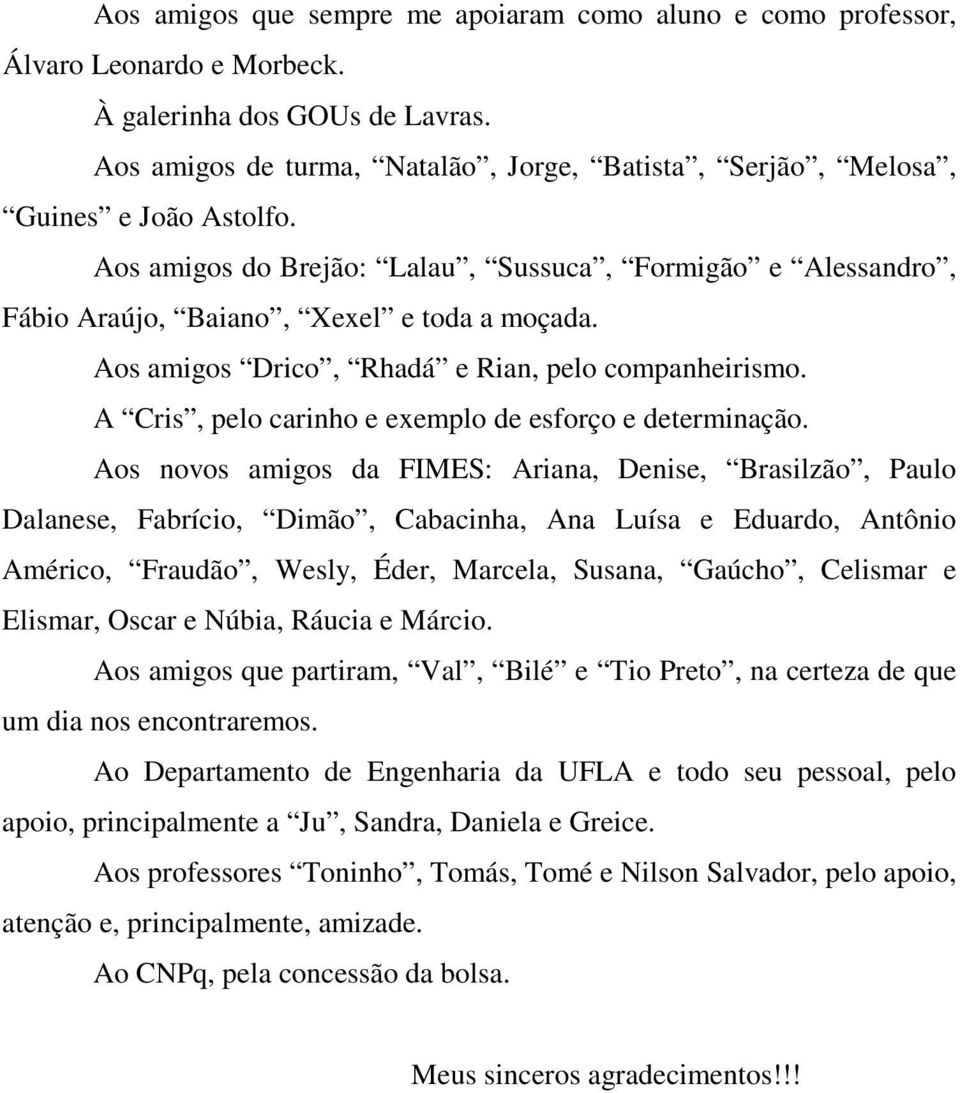 Aos amigos Drico, Rhadá e Rian, pelo companheirismo. A Cris, pelo carinho e exemplo de esforço e determinação.