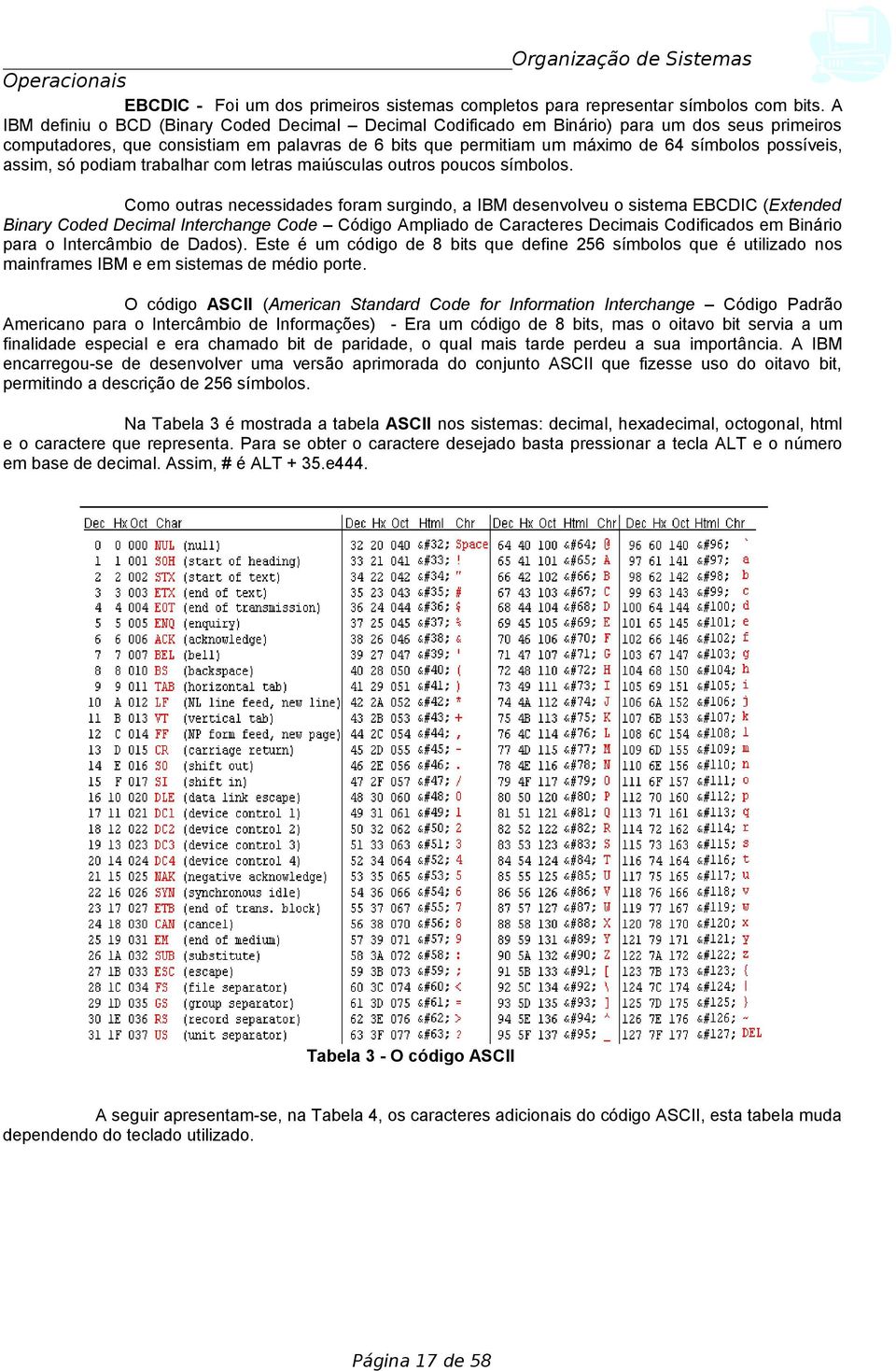 possíveis, assim, só podiam trabalhar com letras maiúsculas outros poucos símbolos.