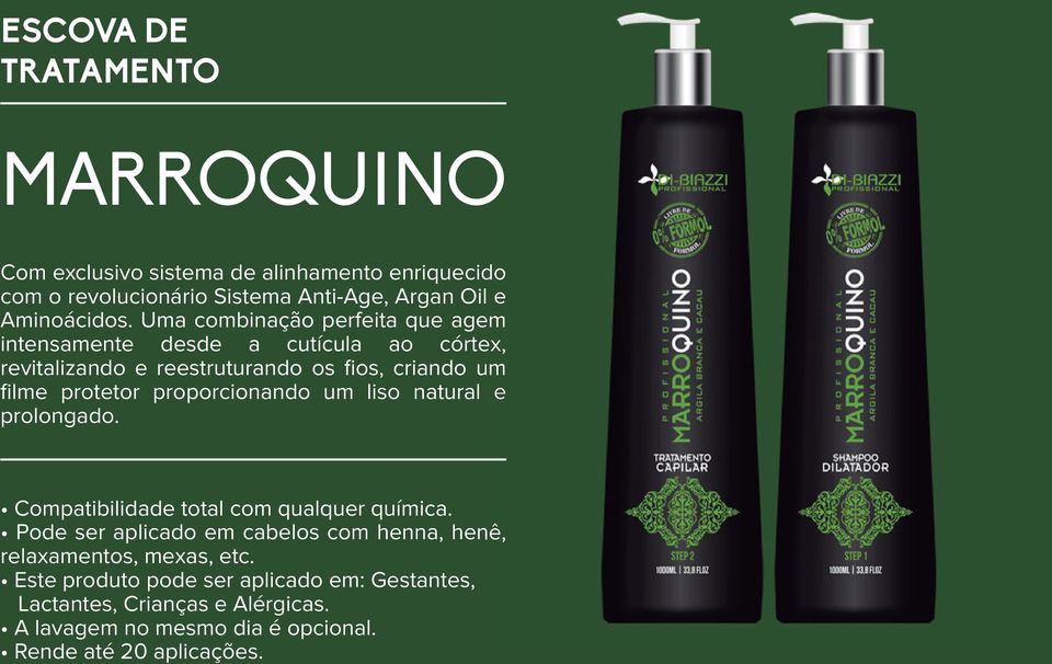 proporcionando um liso natural e prolongado. Compatibilidade total com qualquer química.