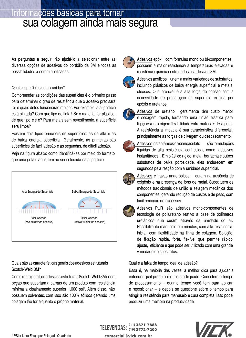 Compreender as condições das superfícies é o primeiro passo para determinar o grau de resistência que o adesivo precisará ter e quais deles funcionarão melhor. Por exemplo, a superfície está pintada?