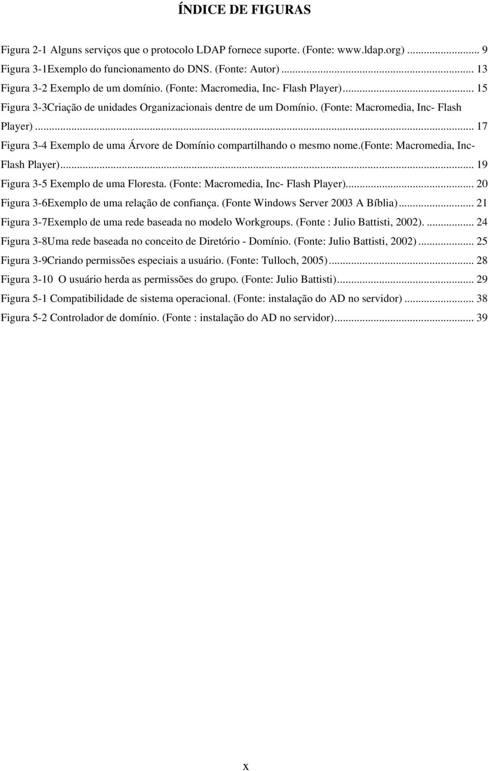 (fonte: Macromedia, Inc- Flash Player)... 19 Figura 3-5 Exemplo de uma Floresta. (Fonte: Macromedia, Inc- Flash Player)... 20 Figura 3-6Exemplo de uma relação de confiança.