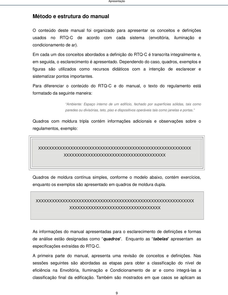 Dependendo do caso, quadros, exemplos e figuras são utilizados como recursos didáticos com a intenção de esclarecer e sistematizar pontos importantes.