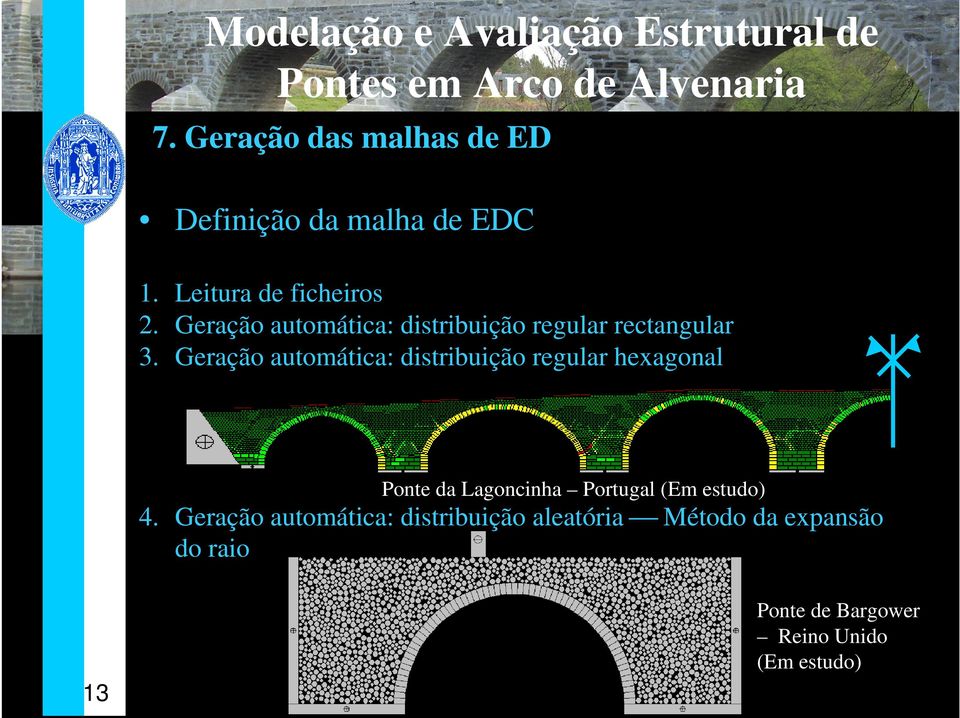 Geração automática: distribuição regular hexagonal Ponte da Lagoncinha Portugal (Em