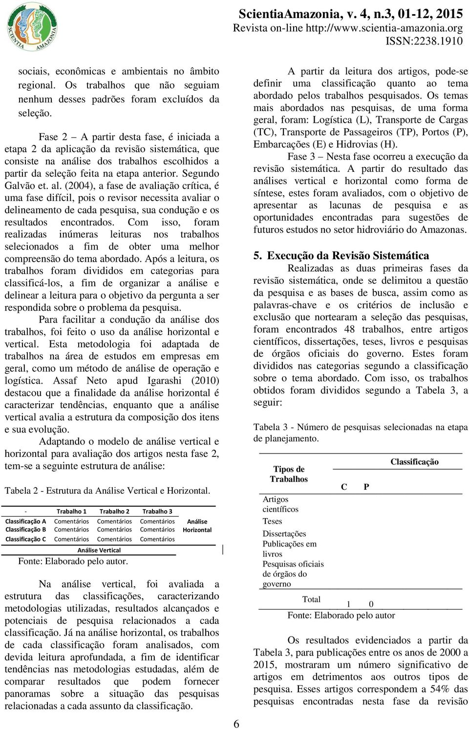 al. (2004), a fase de avaliação crítica, é uma fase difícil, pois o revisor necessita avaliar o delineamento de cada pesquisa, sua condução e os resultados encontrados.