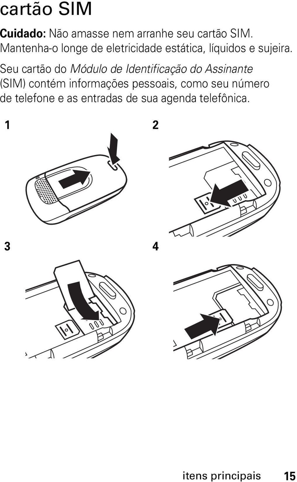 Seu cartão do Módulo de Identificação do Assinante (SIM) contém informações