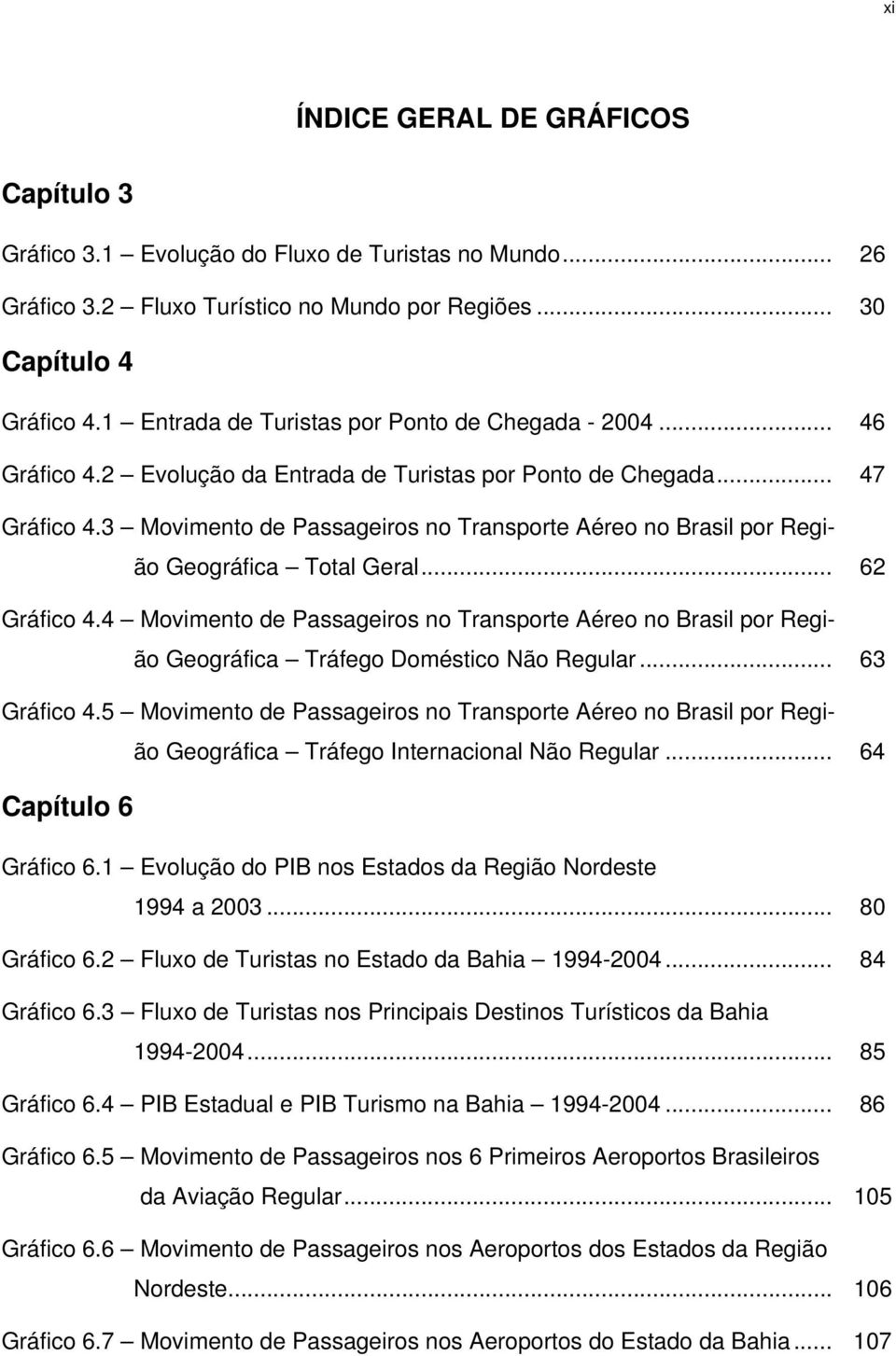 3 Movimento de Passageiros no Transporte Aéreo no Brasil por Região Geográfica Total Geral... 62 Gráfico 4.