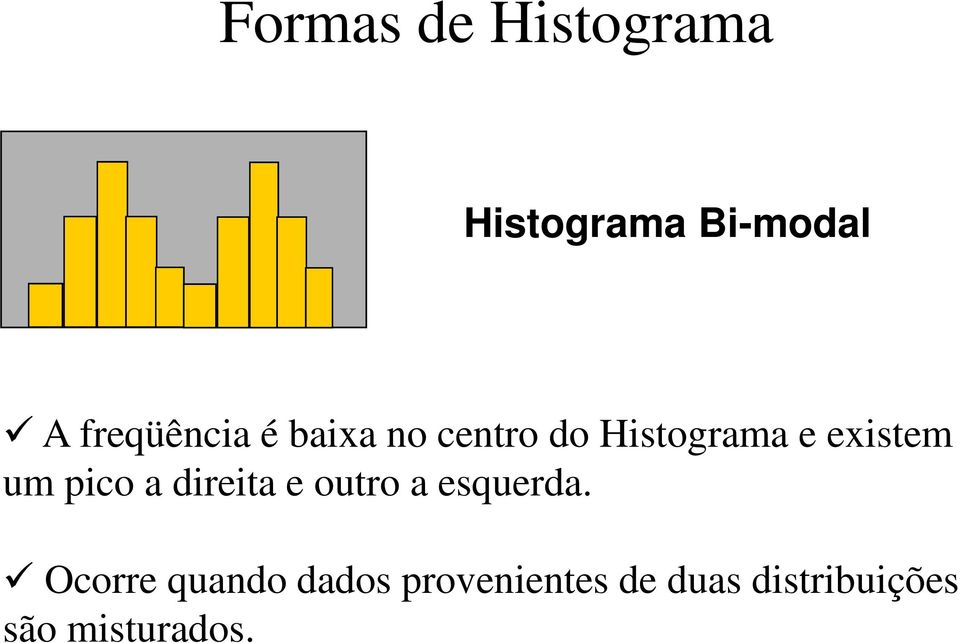 existem um pico a direita e outro a esquerda.