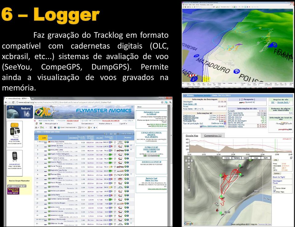 ..) sistemas de avaliação de voo (SeeYou, CompeGPS,