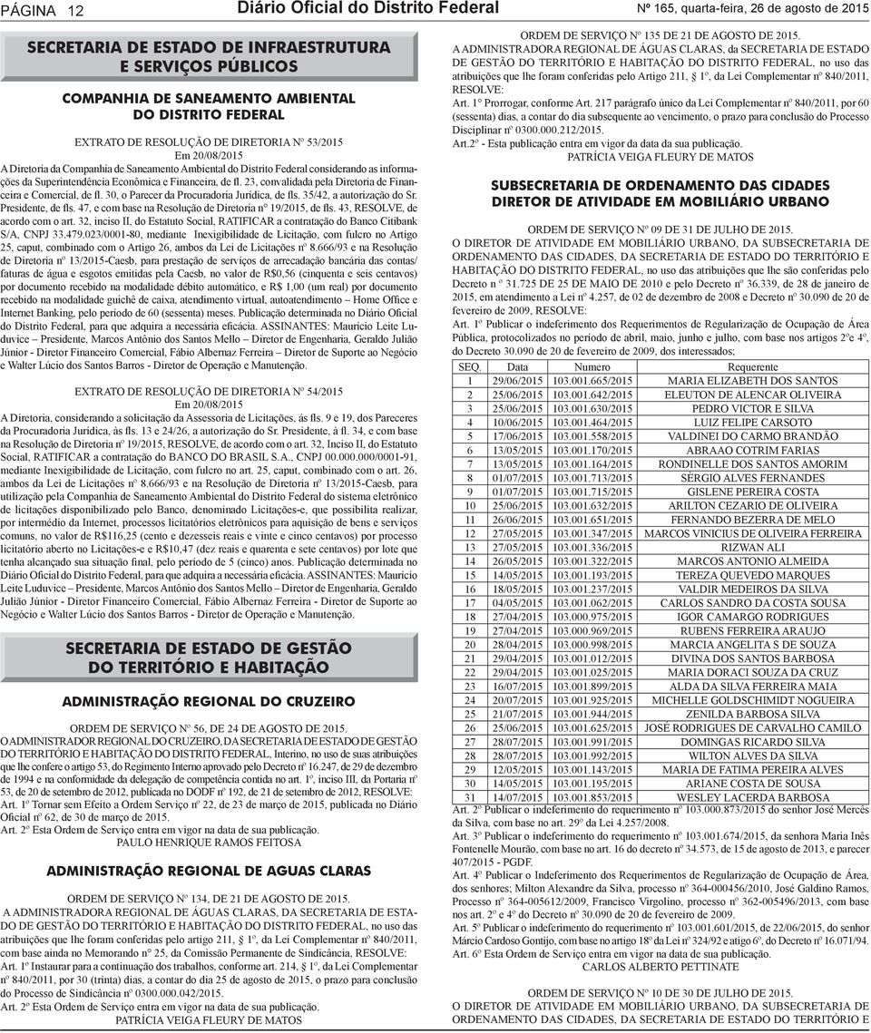 23, convalidada pela Diretoria de Financeira e Comercial, de fl. 30, o Parecer da Procuradoria Jurídica, de fls. 35/42, a autorização do Sr. Presidente, de fls.