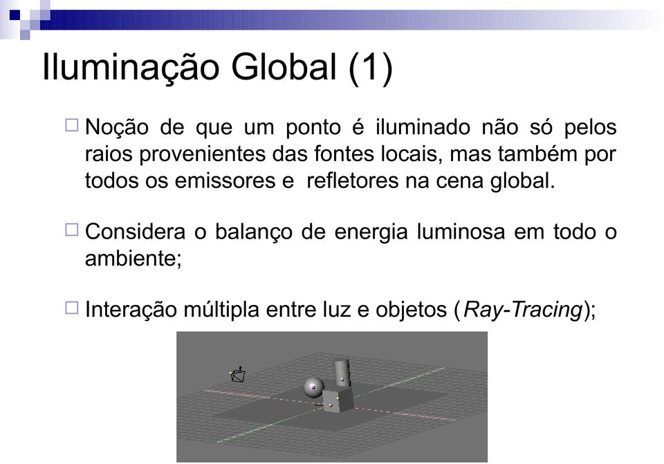 emissores e refletores na cena global.