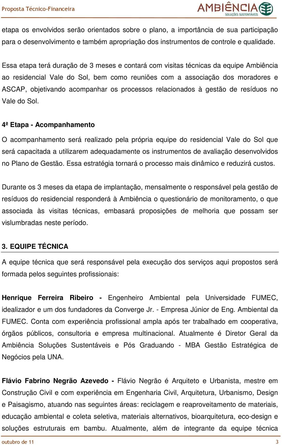 processos relacionados à gestão de resíduos no Vale do Sol.