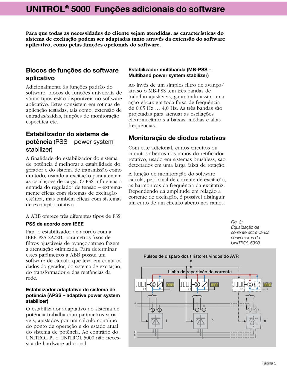 Blocos de funções do software aplicativo Adicionalmente às funções padrão do software, blocos de funções universais de vários tipos estão disponíveis no software aplicativo.