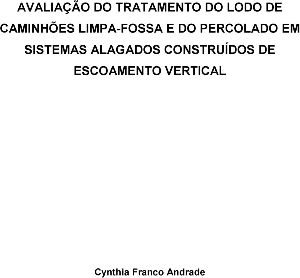 EM SISTEMAS ALAGADOS CONSTRUÍDOS DE