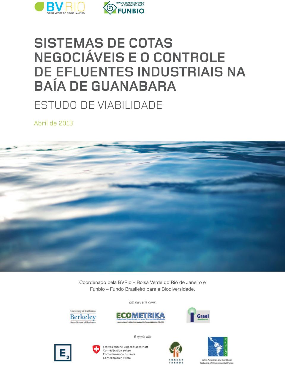 2013 Coordenado pela BVRio Bolsa Verde do Rio de Janeiro e