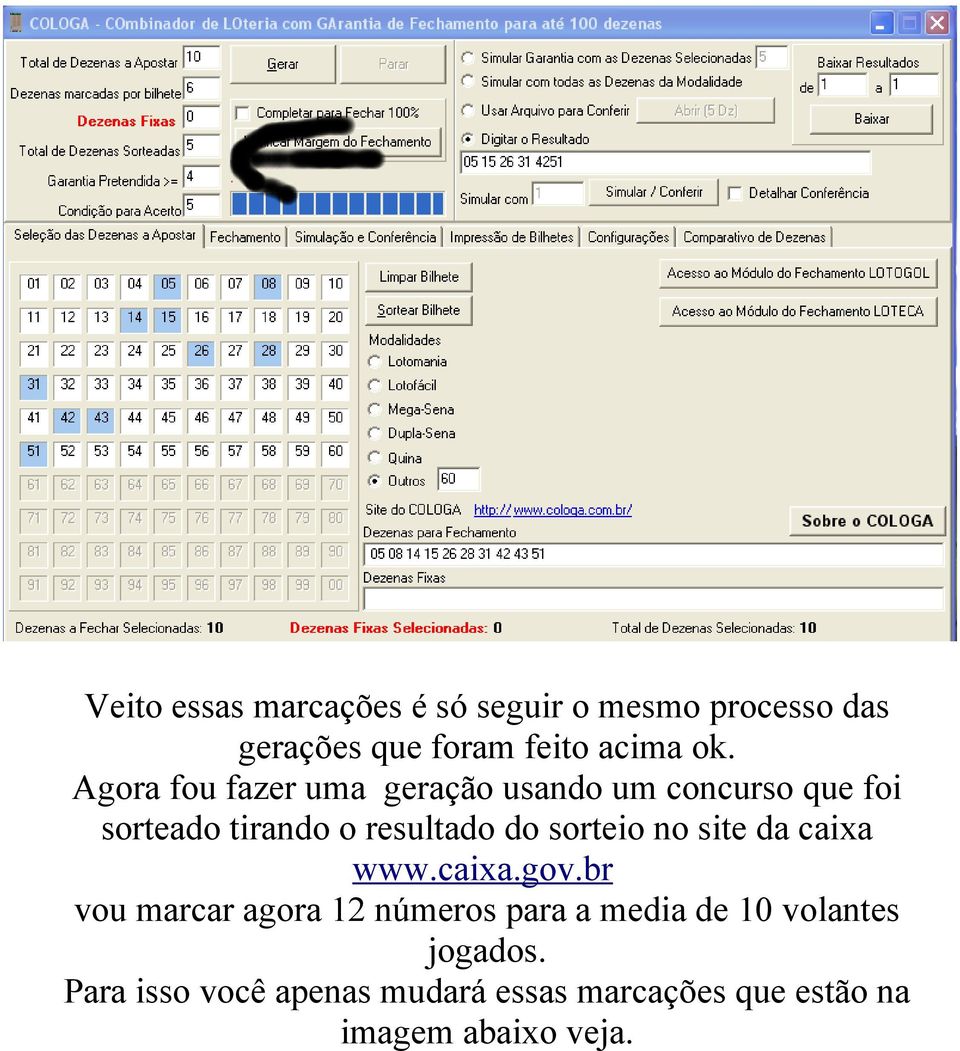 sorteio no site da caixa www.caixa.gov.