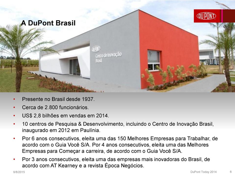 Por 6 anos consecutivos, eleita uma das 150 Melhores Empresas para Trabalhar, de acordo com o Guia Você S/A.