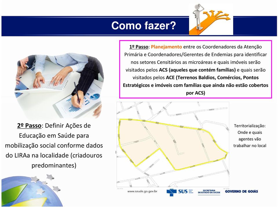 as microárease quais imóveis serão visitados pelos ACS (aqueles que contém famílias)e quais serão visitados pelos ACE (Terrenos Baldios,