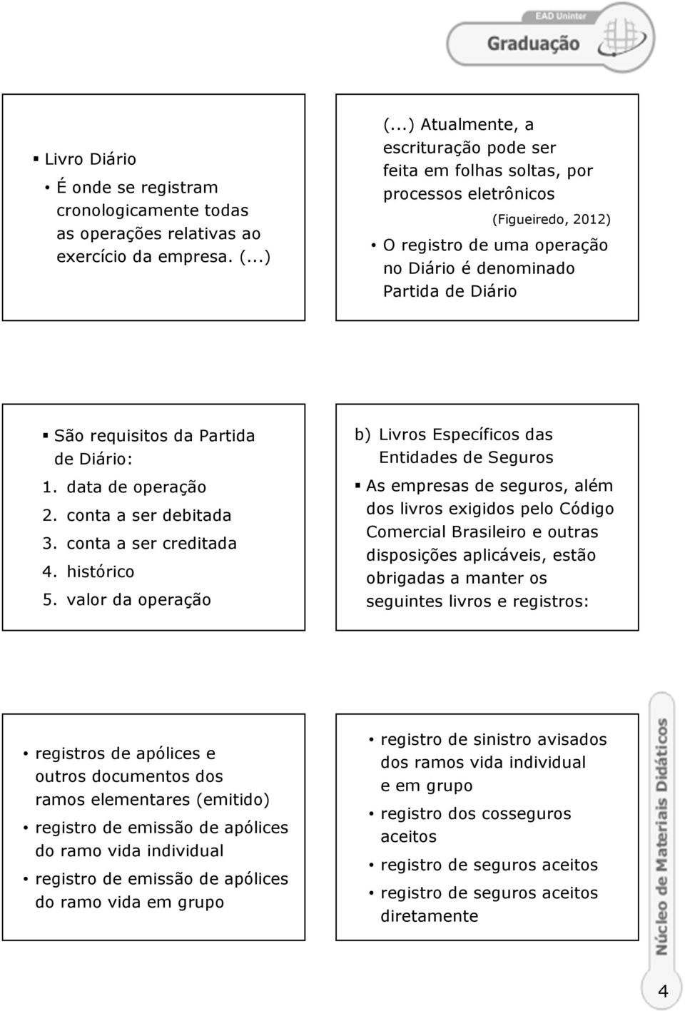 data de operação 2. conta a ser debitada 3. conta a ser creditada 4. histórico 5.