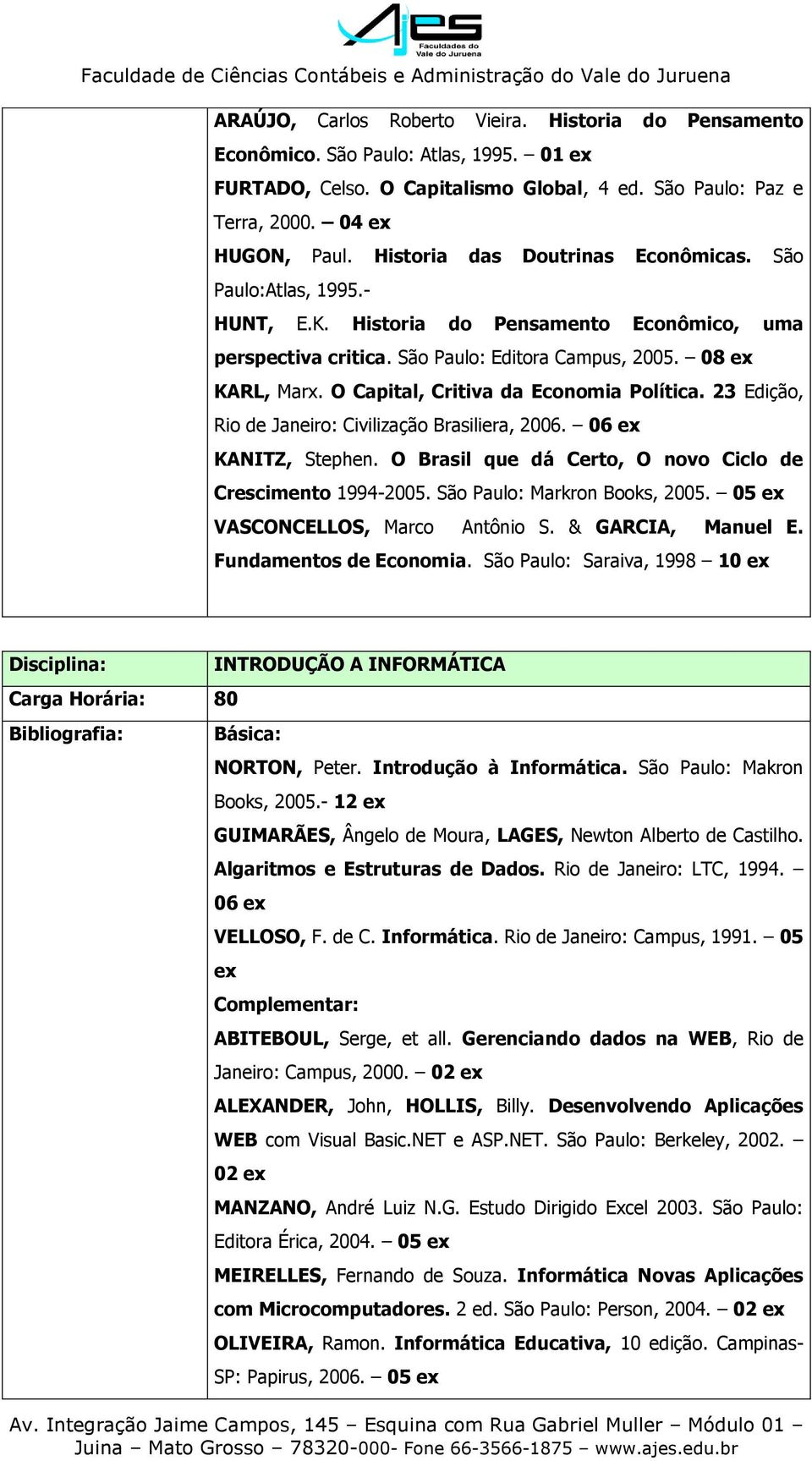 O Capital, Critiva da Economia Política. 23 Edição, Rio de Janeiro: Civilização Brasiliera, 2006. 06 KANITZ, Stephen. O Brasil que dá Certo, O novo Ciclo de Crescimento 1994-2005.