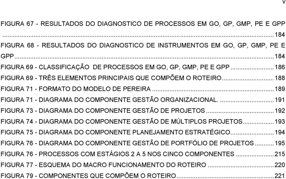 .. 189 FIGURA 71 - DIAGRAMA DO COMPONENTE GESTÃO ORGANIZACIONAL.... 191 FIGURA 73 - DIAGRAMA DO COMPONENTE GESTÃO DE PROJETOS... 192 FIGURA 74 - DIAGRAMA DO COMPONENTE GESTÃO DE MÚLTIPLOS PROJETOS.