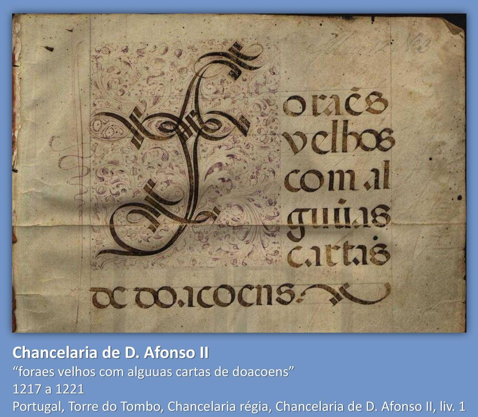 cartas de doacoens 1217 a 1221 Portugal,