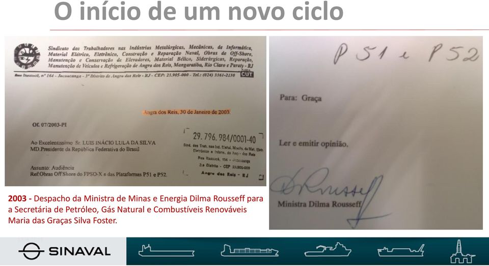 para a Secretária de Petróleo, Gás Natural e