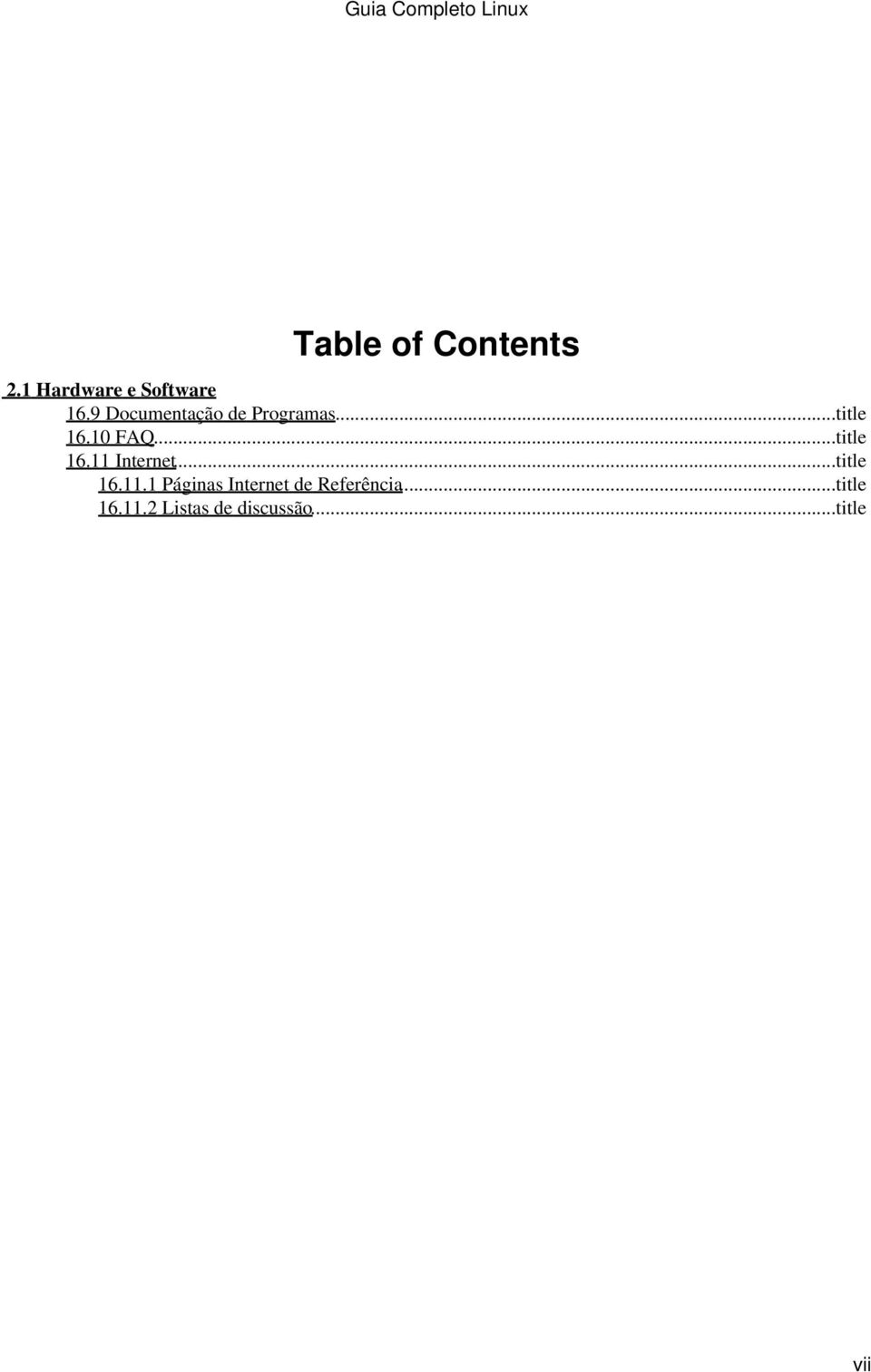 ..title 16.11 Internet...title 16.11.1 Páginas Internet de Referência.