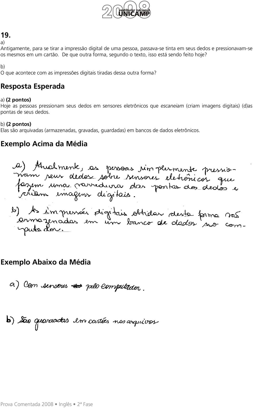 O que acontece com as impressões digitais tiradas dessa outra forma?