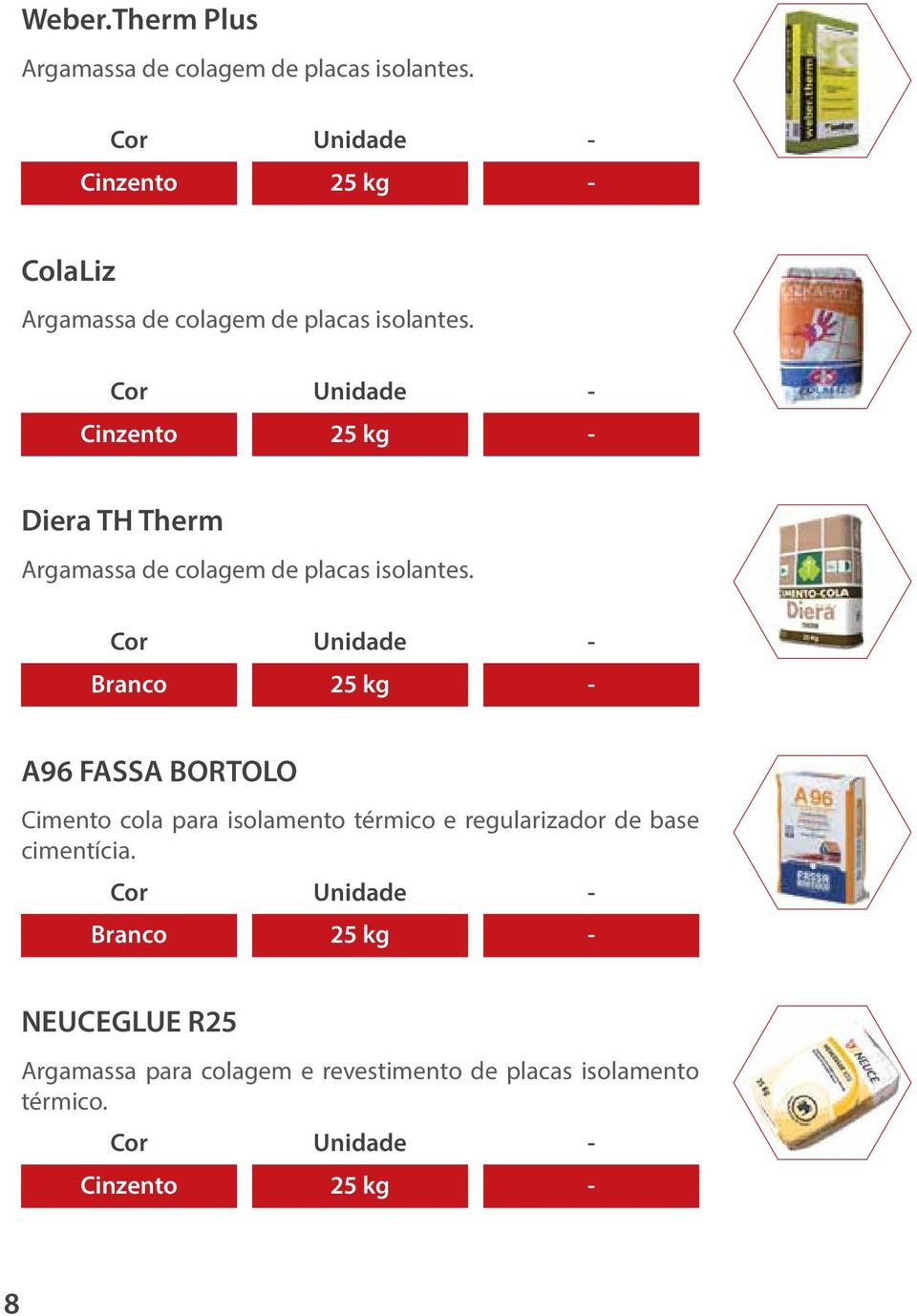 Cinzento 25 kg Diera TH Therm Argamassa de colagem de placas isolantes.