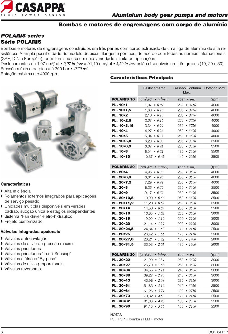 A ampla possibilidade de modelo de eixos, flanges e pórticos, de acordo com todas as normas internacionais (SAE, DIN e Européia), permitem seu uso em uma variedade infinita de aplicações.