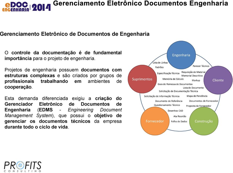 Projetos de engenharia possuem documentos com estruturas complexas e são criados por grupos de profissionais trabalhando em